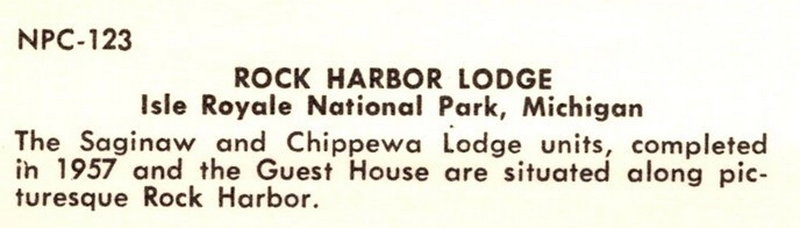 Rock Harbor Lodge - Vintage Postcard (newer photo)